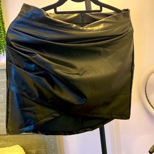 Never worn faux leather skirt